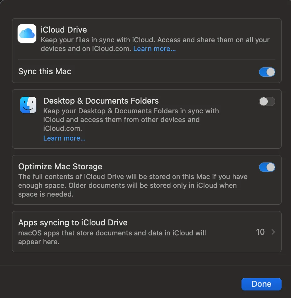icloud settings 2